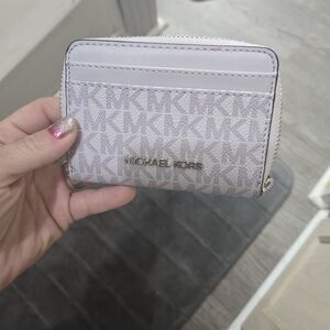 Michael Kors Light Gray Monogram Wallet